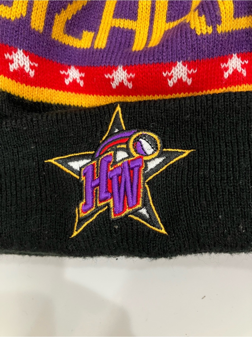 Wizards Knit Pom Beanie - Black/Purple/Gold/Red - Picture 3 of 3